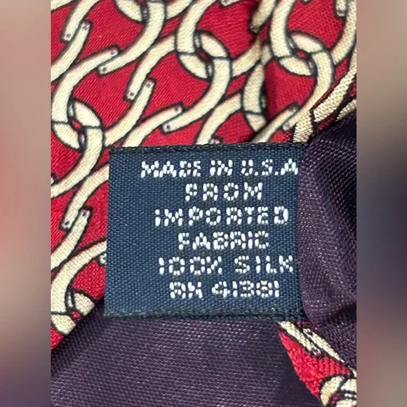 Vintage Polo Ralph Lauren Handmade Jacquard Woven Silk Neck Tie Equestrian Line